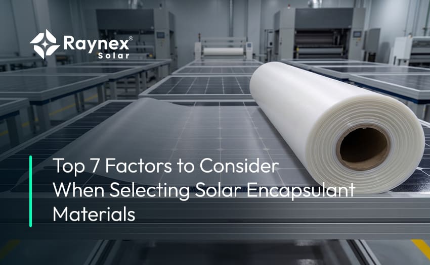 Top 7 Factors to Consider When Selecting Solar Encapsulant Materials