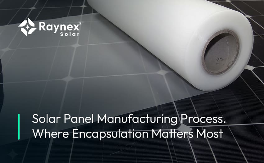Solar Panel Manufacturing Process. Where Encapsulation Matters Most