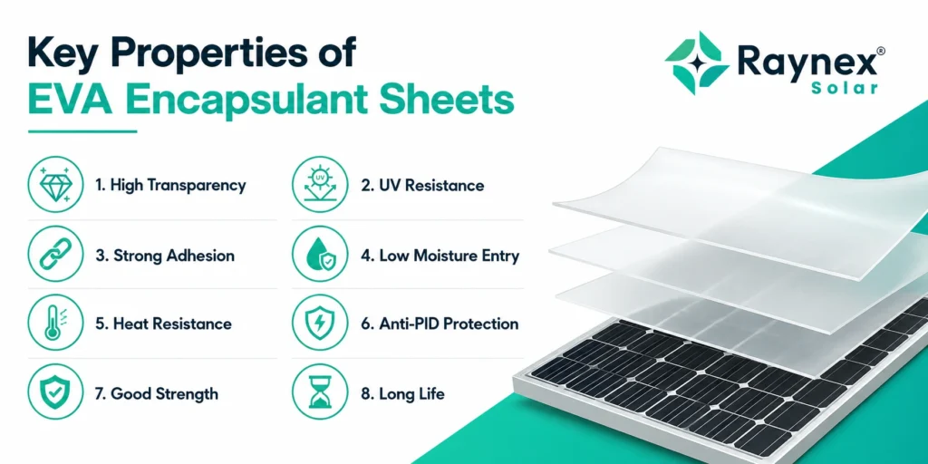 Key Properties of High-quality EVA Encapsulant Sheets