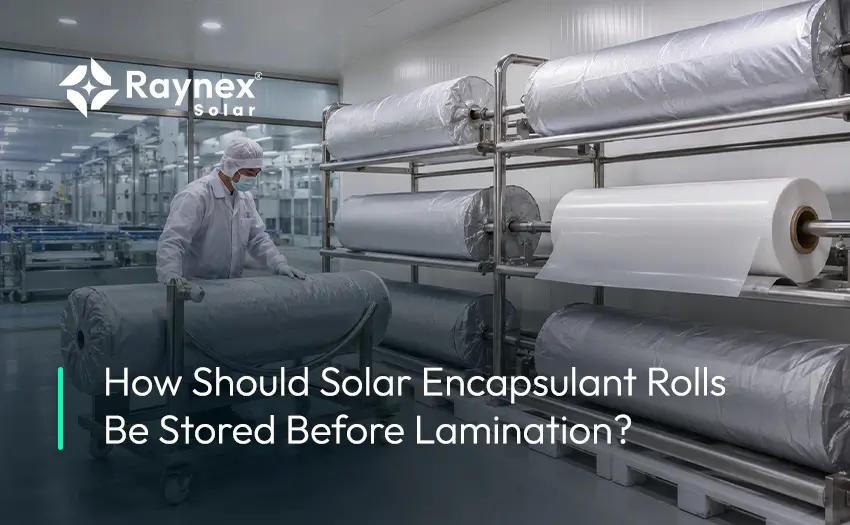 How Should Solar Encapsulant Rolls Be Stored Before Lamination?