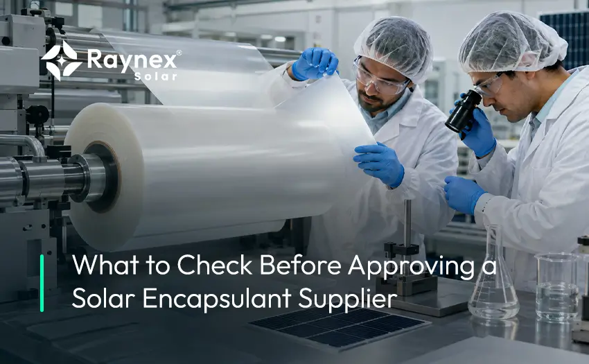 What to Check Before Approving a Solar Encapsulant Supplier